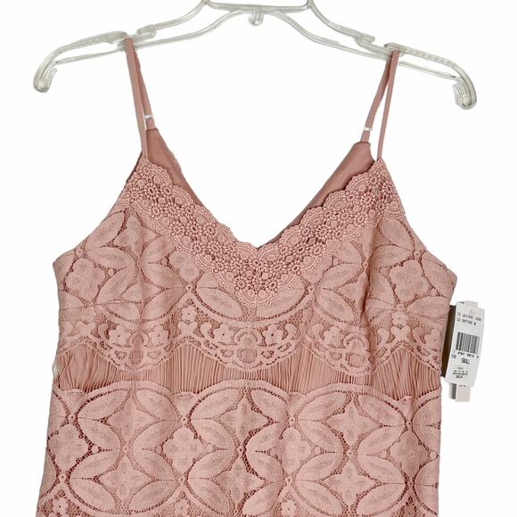 Xtraordinary Lace Shift Mini Dress Tassels Blush Pink Small NWT - Picture 6 of 10